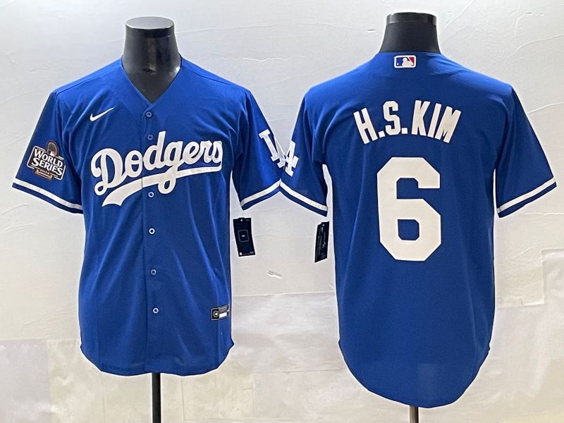 Men 2025 Los Angeles Dodgers #6 H.S.Kim Blue Game Nike MLB Jersey style 6->los angeles dodgers->MLB Jersey